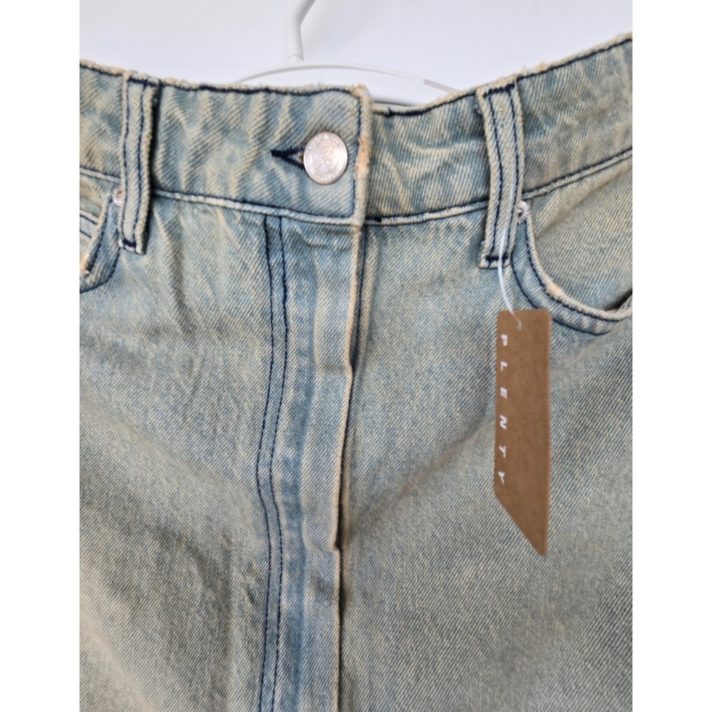 Plenty Jeans Midi Skirt Open Up Front W Sz 27 Y2K Grunge Preppy Bohemiem - Picture 6 of 14